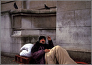 伦敦：睡在街头的老大爷 