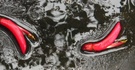 红色高跟鞋 也来一张湿漉漉的，拍于5日雨后